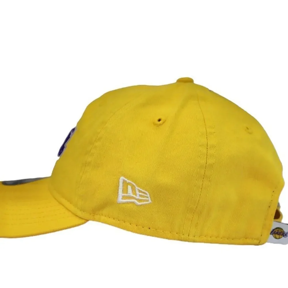 New Era Los Angeles Lakers Adjustable Hat Casual Yellow OS NWT